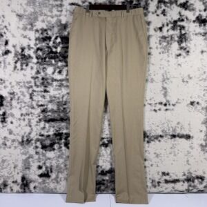 Hart Schaffner Marx Pants Mens Size 34 Beige Performance Stretch Office Career